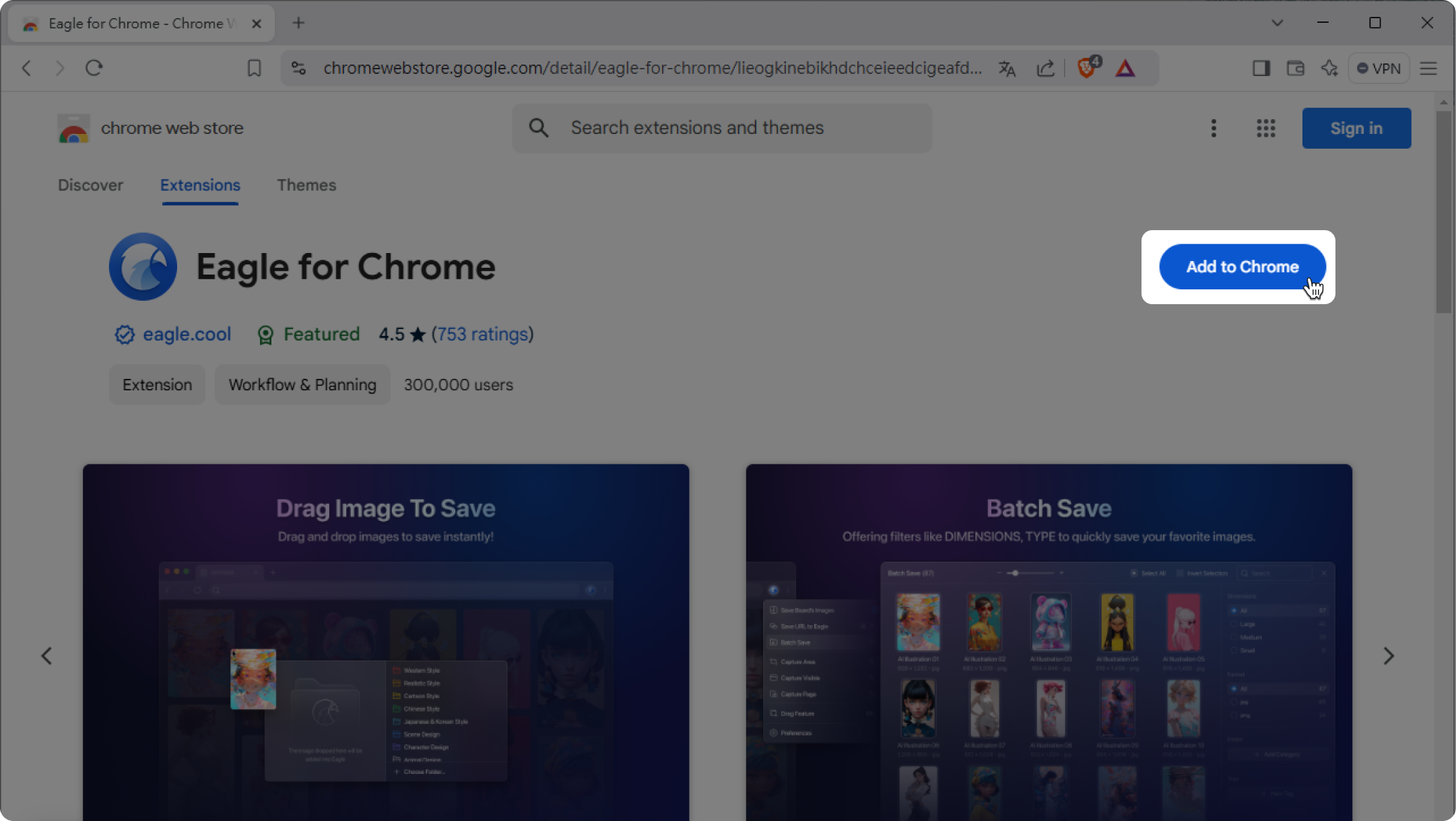 Install browser extension in Brave - Knowledge Base | Eagle App