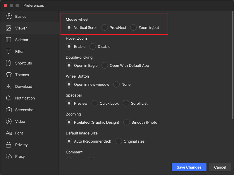 Customize the Wheel behavior - Knowledge Base | Eagle App