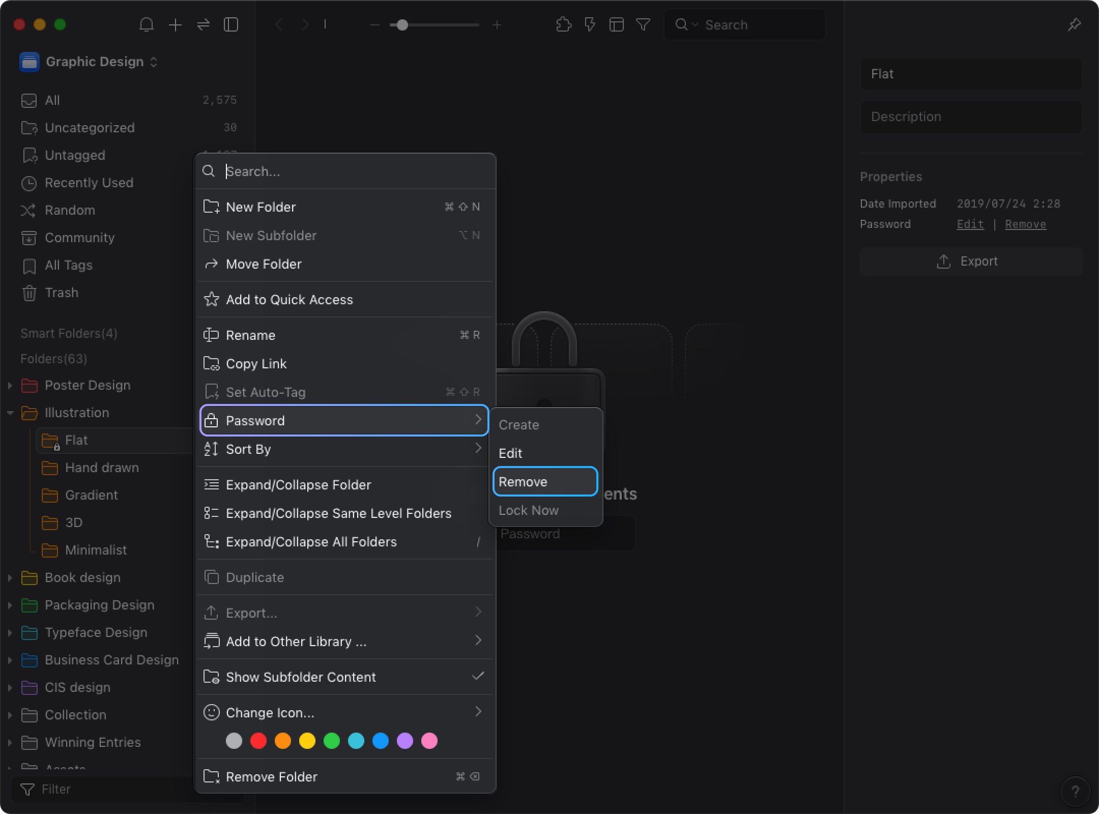 Set folder passwords - Knowledge Base | Eagle App