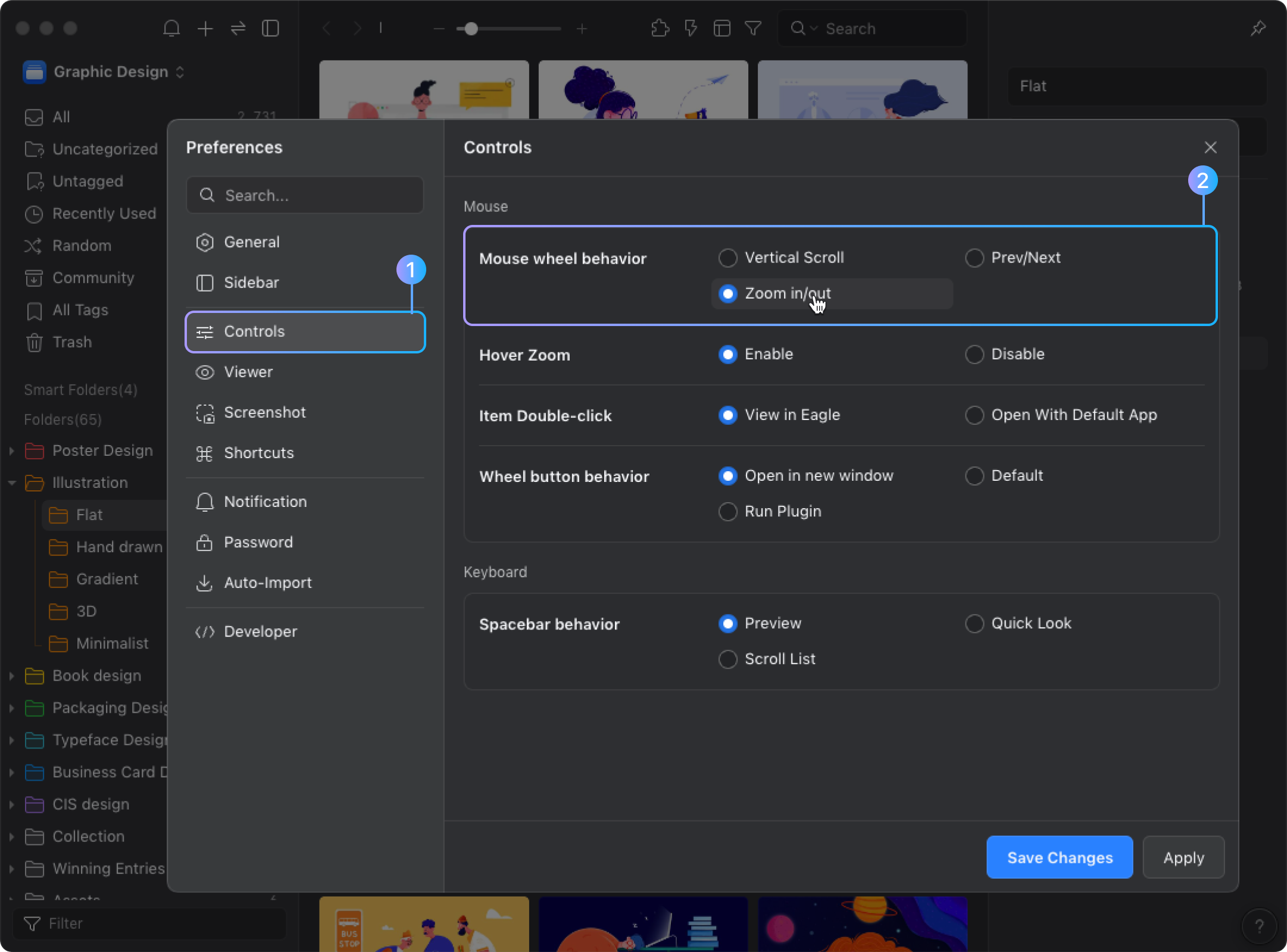 The right-click gesture - Knowledge Base | Eagle App