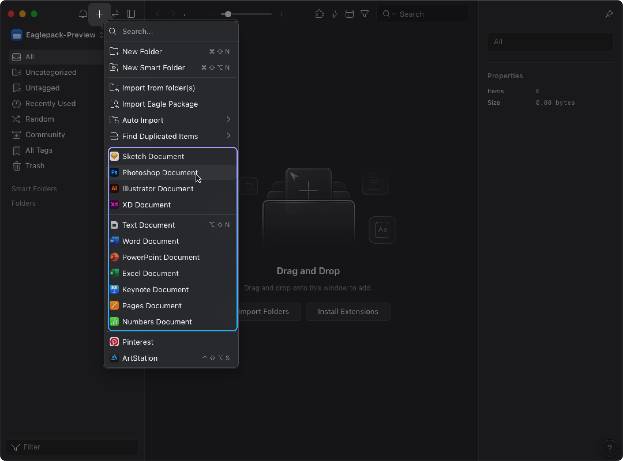 Creating file templates - Knowledge Base | Eagle App