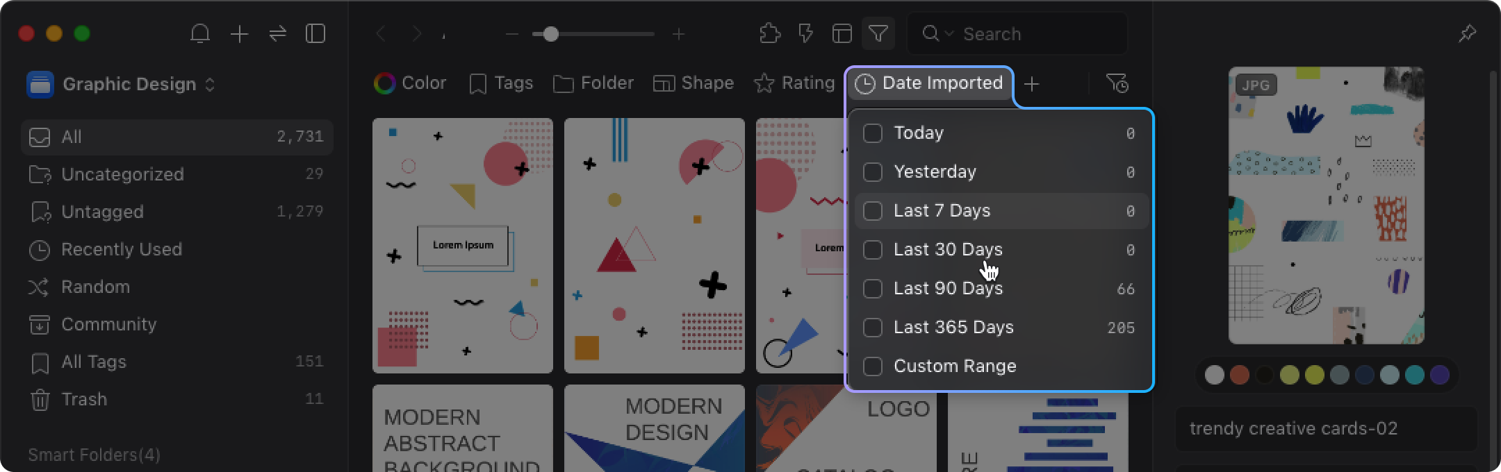 Search by date - Knowledge Base | Eagle App