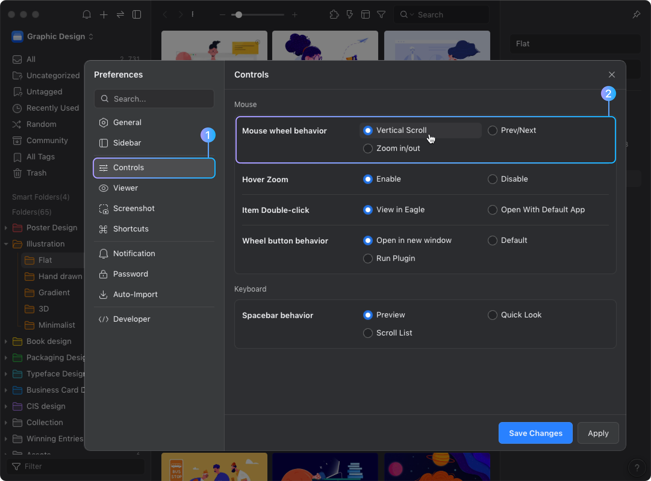 Customize the Wheel behavior - Knowledge Base | Eagle App