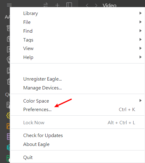 Keyboard shortcuts - Knowledge Base | Eagle App