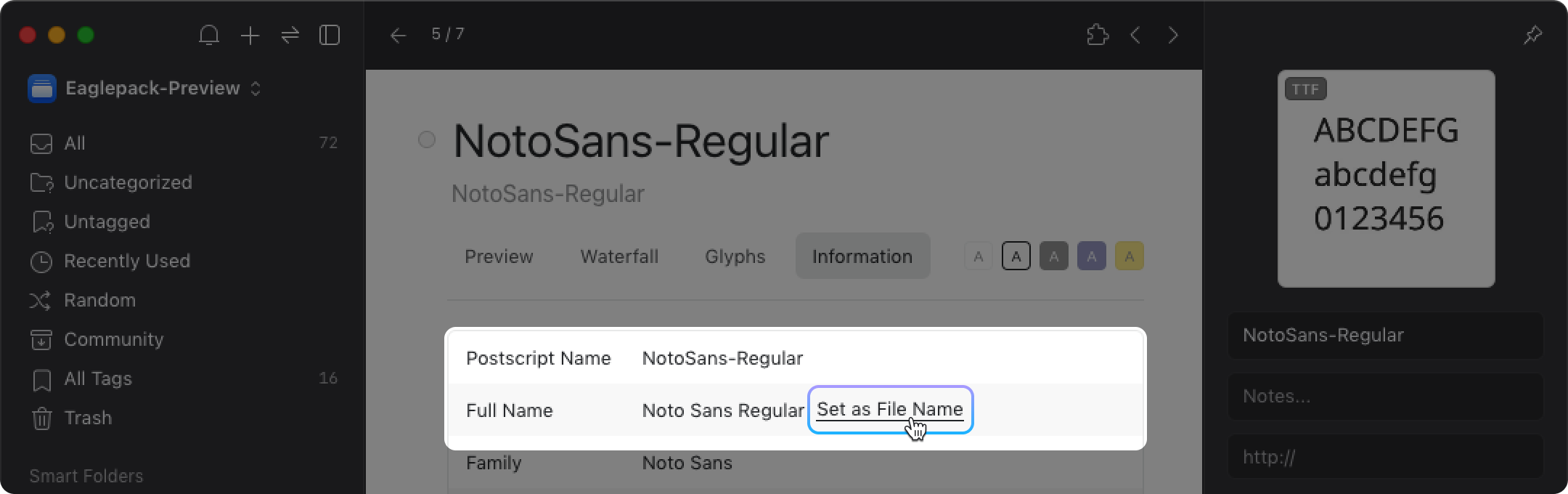 Saving fonts - Knowledge Base | Eagle App