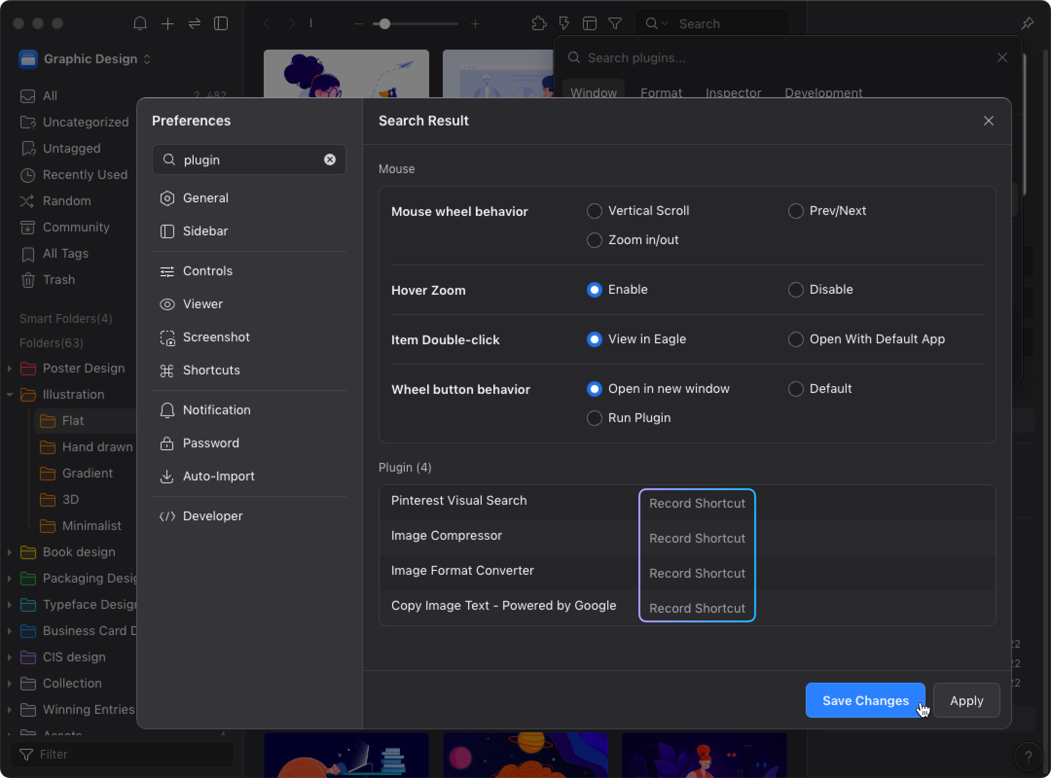 How to set up plugin shortcuts? - Knowledge Base | Eagle App